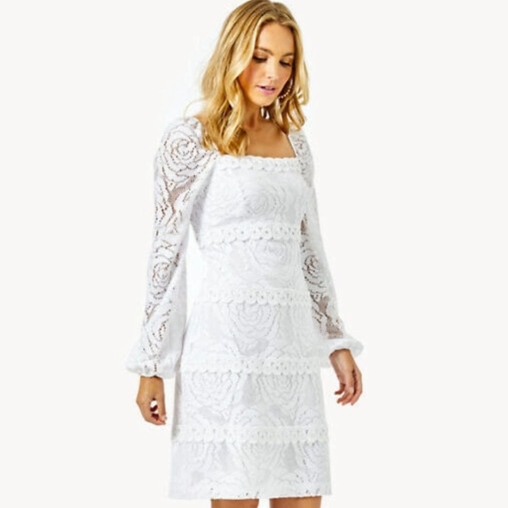 New With Tag Lilly Pulitzer Zoella Dress - Size 6 - White